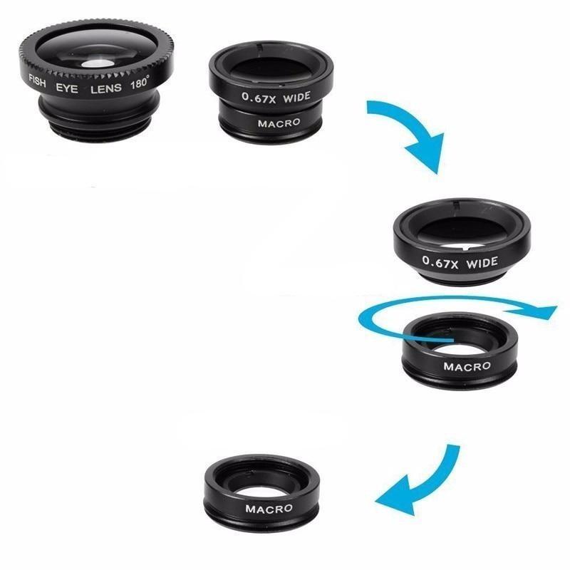 Lente de Zoom de Câmera para Celular eletronicos 058 AmploTech Preto