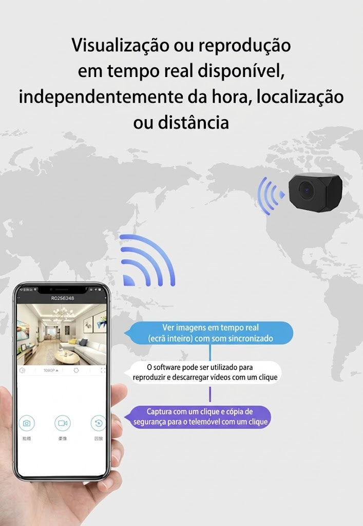 VisioGo Mini 1080 Wi‑Fi — Câmara Compacta