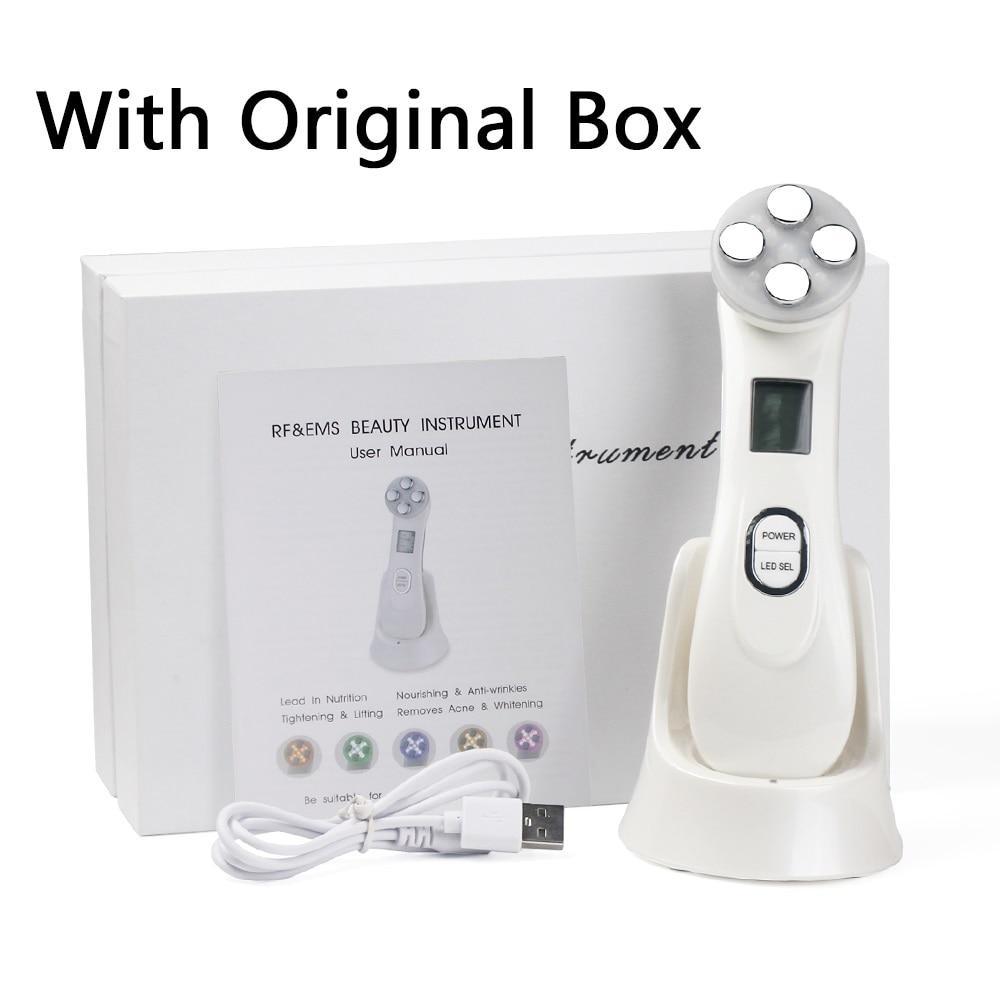 Aparelho Tratamento Facial Fototerapia e Radiofrequência LED - 5 em 1