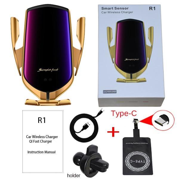 Carregador com Sensor Inteligente sem fios para automóvel