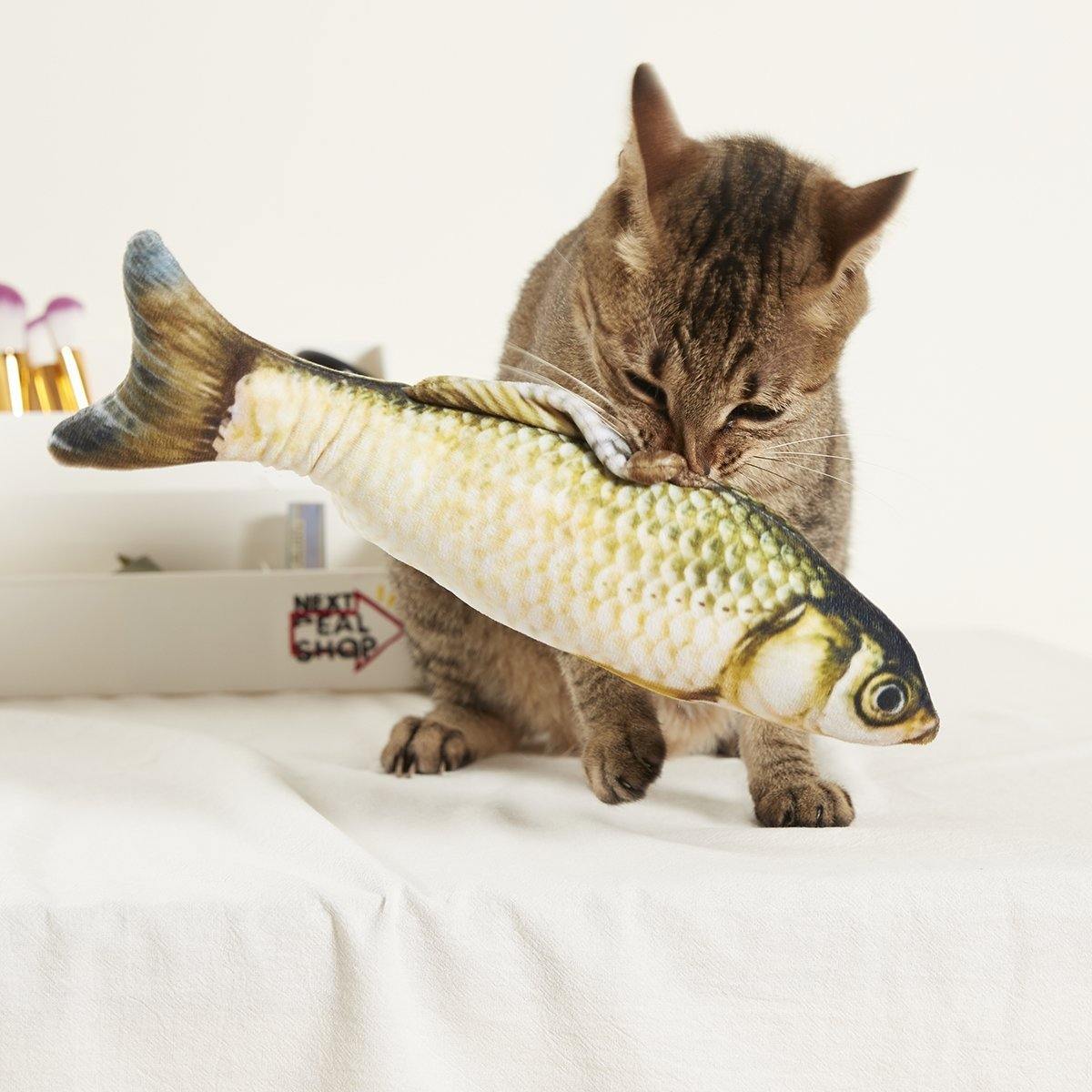 2 unidades de Brinquedo para Gato em formato de Peixe