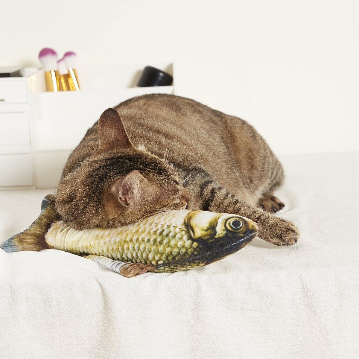 2 unidades de Brinquedo para Gato em formato de Peixe