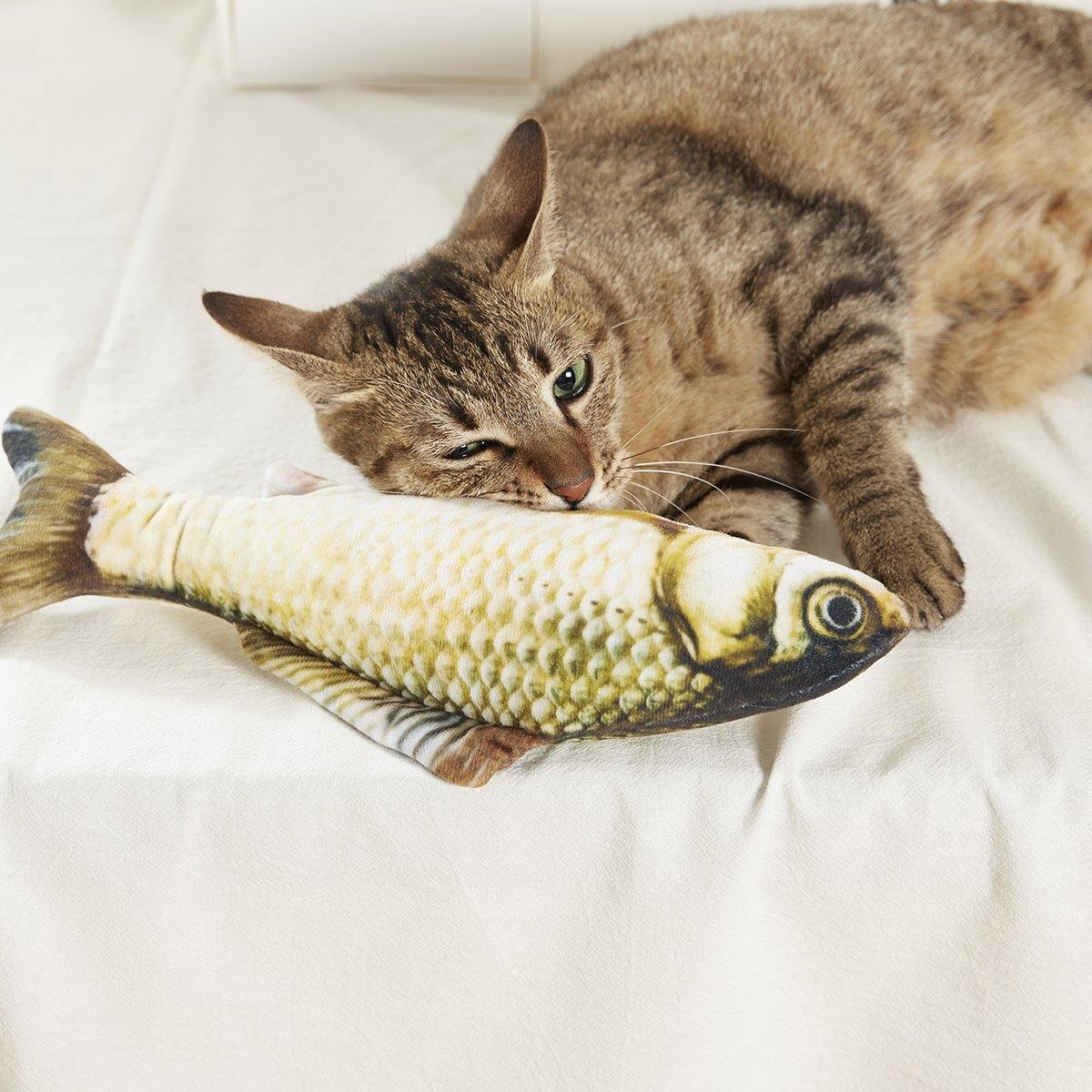 2 unidades de Brinquedo para Gato em formato de Peixe