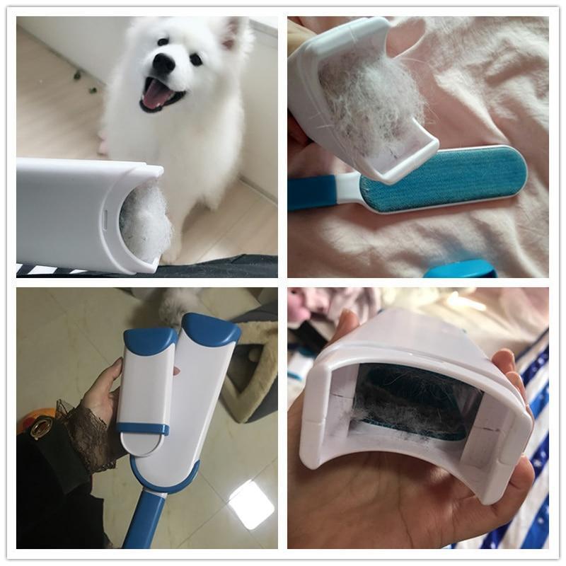 Escova Easy Clean Escova animal de estimação Removedora De Pelos Auto-Limpante