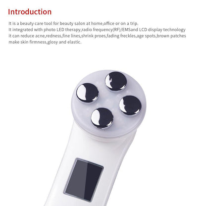 Aparelho Tratamento Facial Fototerapia e Radiofrequência LED - 5 em 1