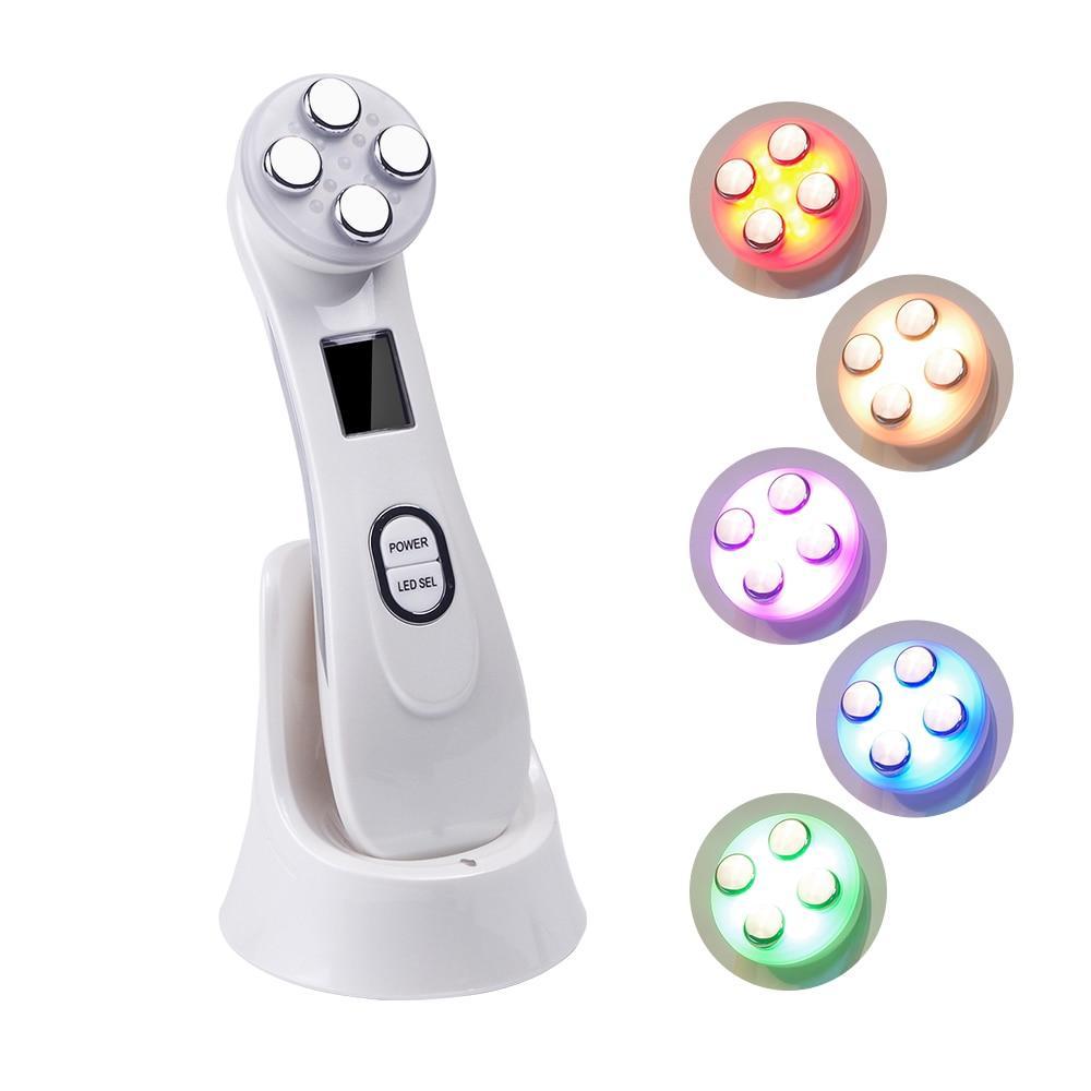 Aparelho Tratamento Facial Fototerapia e Radiofrequência LED - 5 em 1