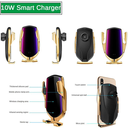 Carregador com Sensor Inteligente sem fios para automóvel