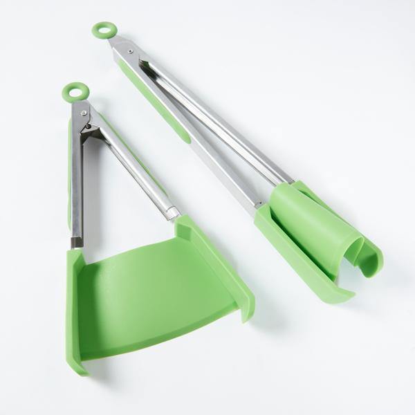 2 unidades de 2 em 1 Pinça e Espátula de Silicone