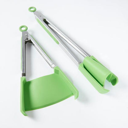 2 unidades de 2 em 1 Pinça e Espátula de Silicone